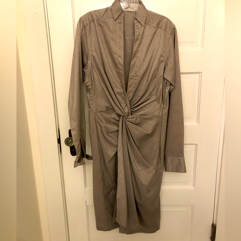 Never worn Byron Lars shimmery shirt dress 12